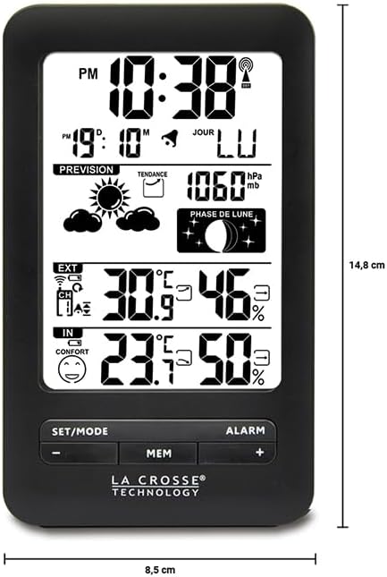 La Crosse Technology Wetterstation mit Mondphasen WS6210 schwarz