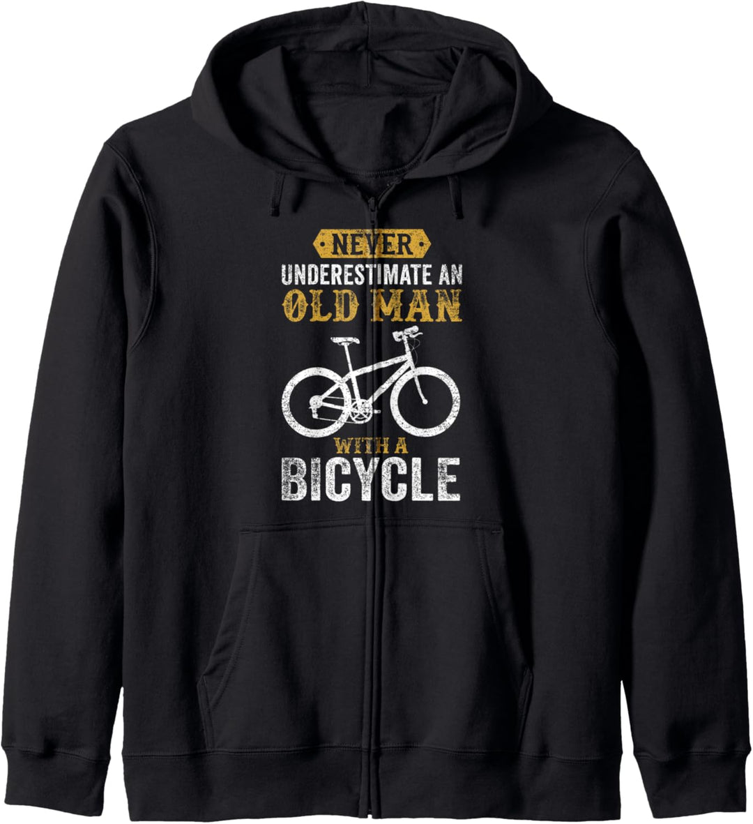 Coole Radfahrer Old Man Fahrrad Geschenk Radfahrer Kapuzenjacke