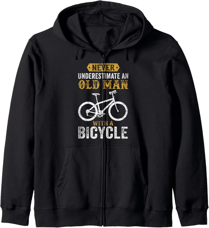 Coole Radfahrer Old Man Fahrrad Geschenk Radfahrer Kapuzenjacke
