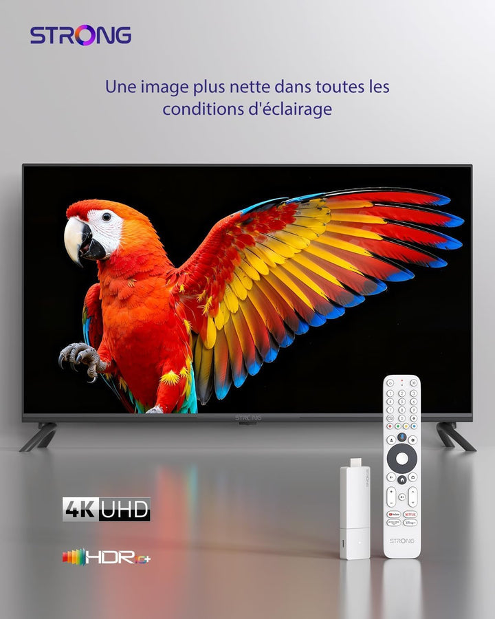 STRONG LEAP-AIR 4K UHD TV Stick, Android 11, WiFi, Google Sprachassistent, HDR10+, Dolby Audio & Dol