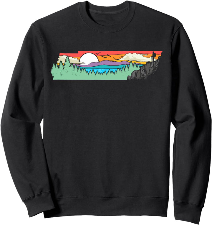 Tennessee Mountains &amp; Outdoors State Pride Nature Graphic Sweatshirt