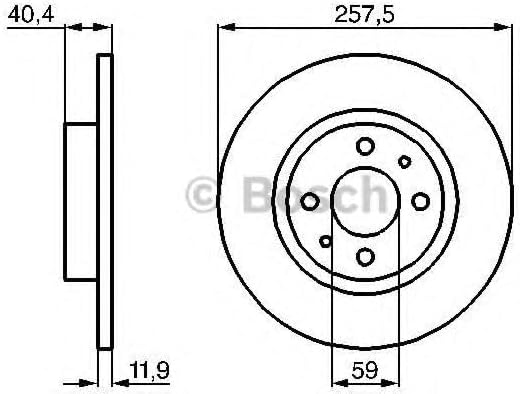 Bosch BD283 Bremsscheiben - Vorderachse - ECE-R90 Zertifizierung - zwei Bremsscheiben pro Set