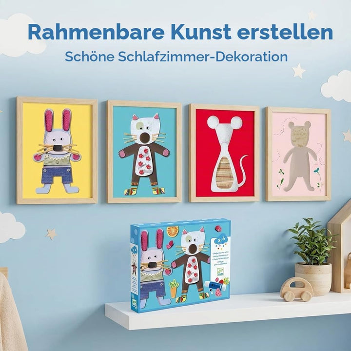Djeco – Collage für Kinder, Mehrfarbig (DJ08664), Bunt