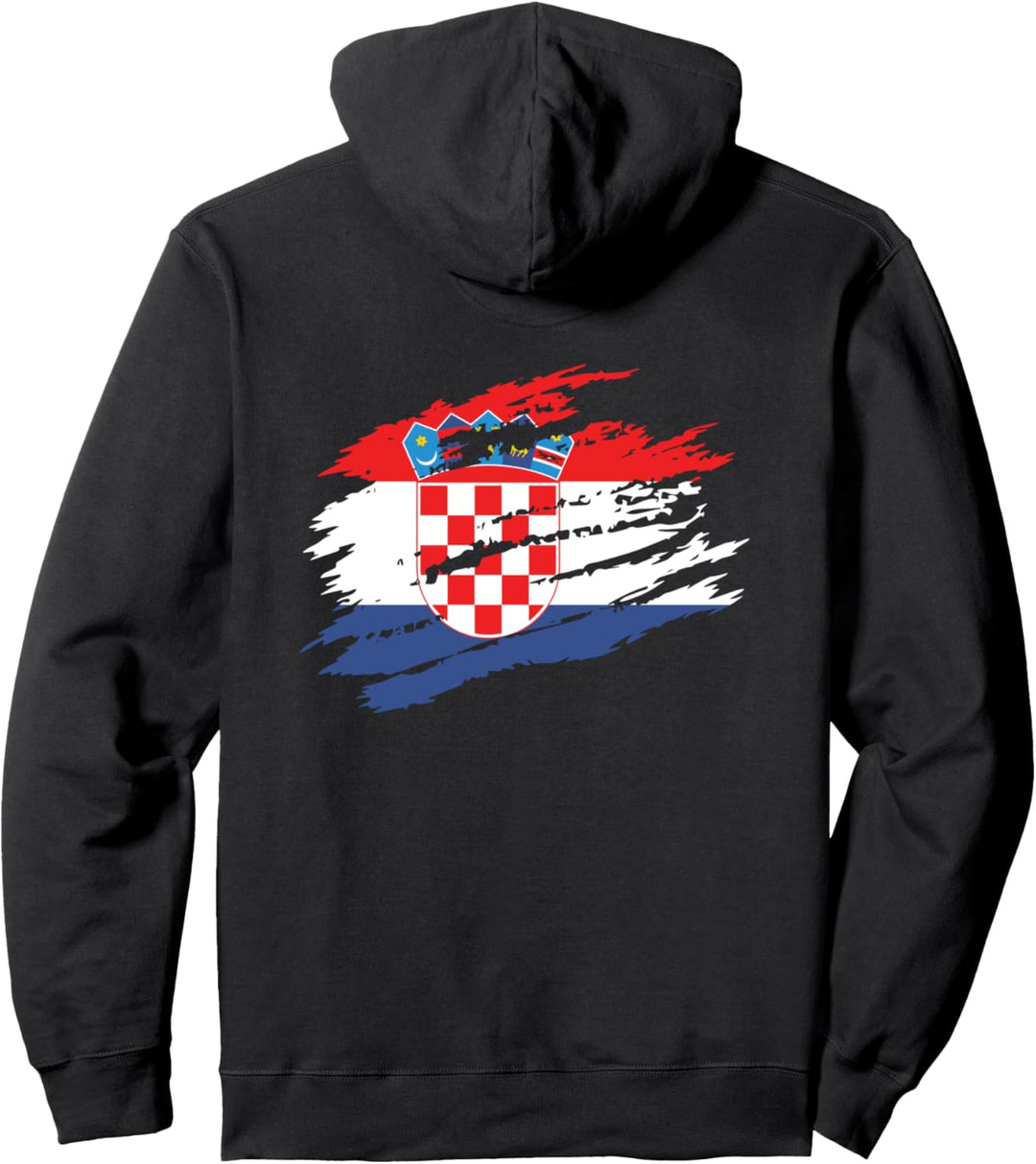 Kroatische Flagge Kroatien Fussball Handball Basketball Pullover Hoodie