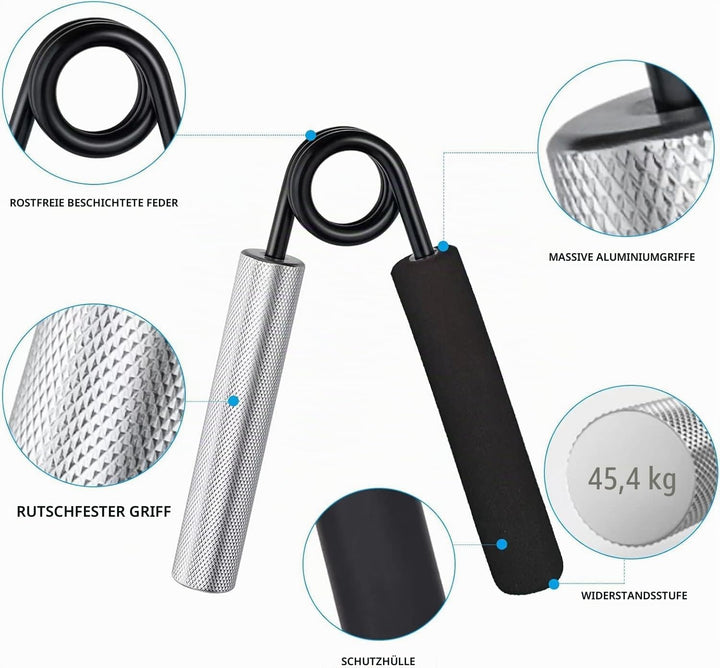 Handtrainer 4er-Set (50-200 LB), Rutschfester Unterarmtrainer, Langlebiger Griffkraft Trainer für Mu