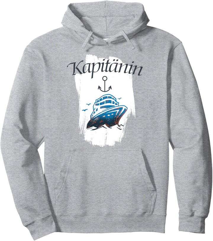 Kapitänin Boot Spruch Geschenk mit Anker für Segler Pullover Hoodie