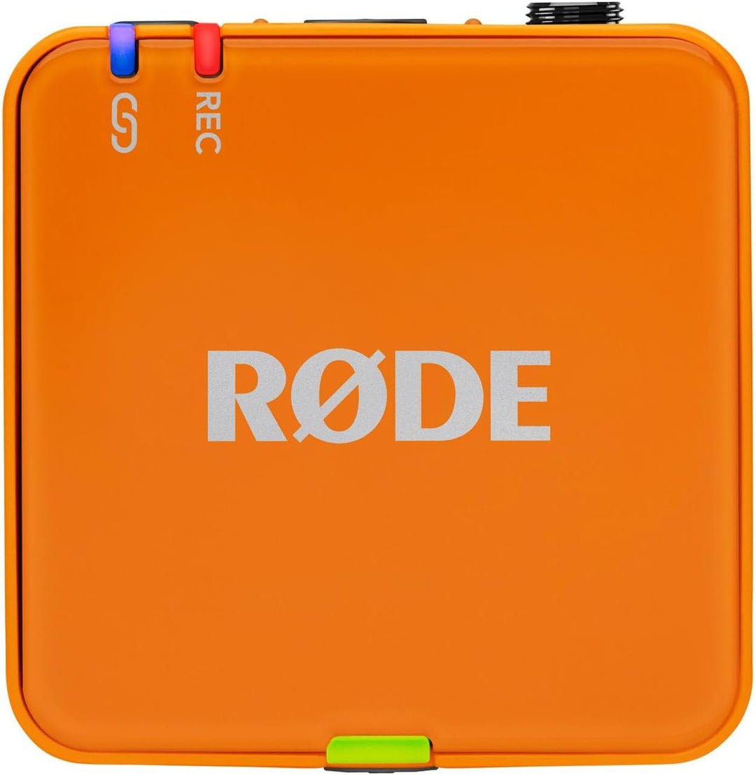 Rode Wireless GO Gen 3 Drahtloses 2-Kanal Mikrofon-Funksystem Orange mit Charge Case + 2X Lavalier G