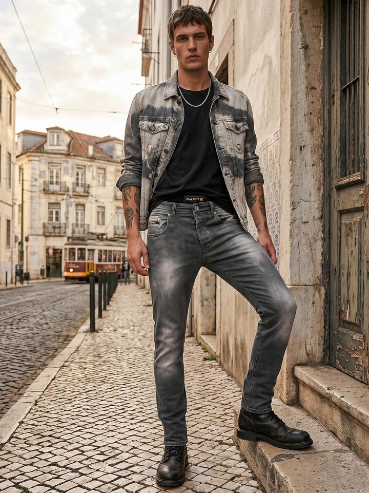 Rock Creek Herren Jeans Hose Denim Stretch Regular Fit Jeanshose Stonewashed W29-W44 29W / 30L Rc-21