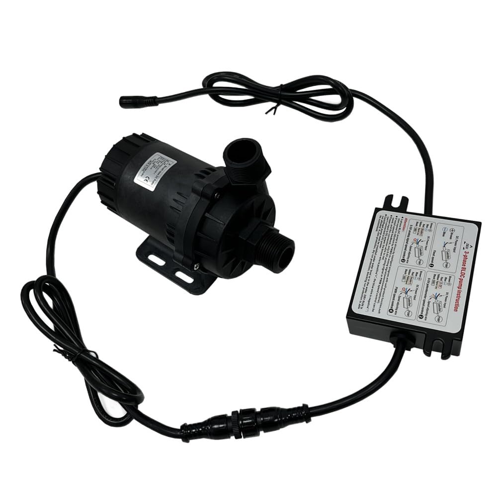 SHYSKY Hochleistungs-Tauchpumpe 24V 120W Mikrobürstenlose DC-Wasserpumpe DC60G-24120S-1 12M 3800LPH,