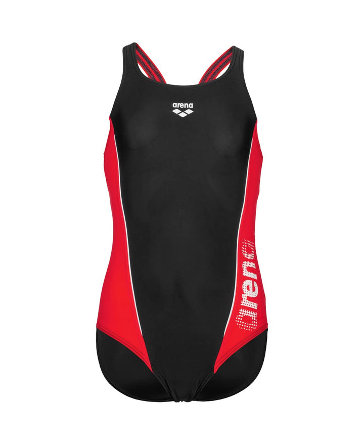 ARENA Mädchen G Thrice Jr Swim Pro Back One Piece One Piece Swimsuit (1er Pack), Black-anguria-white