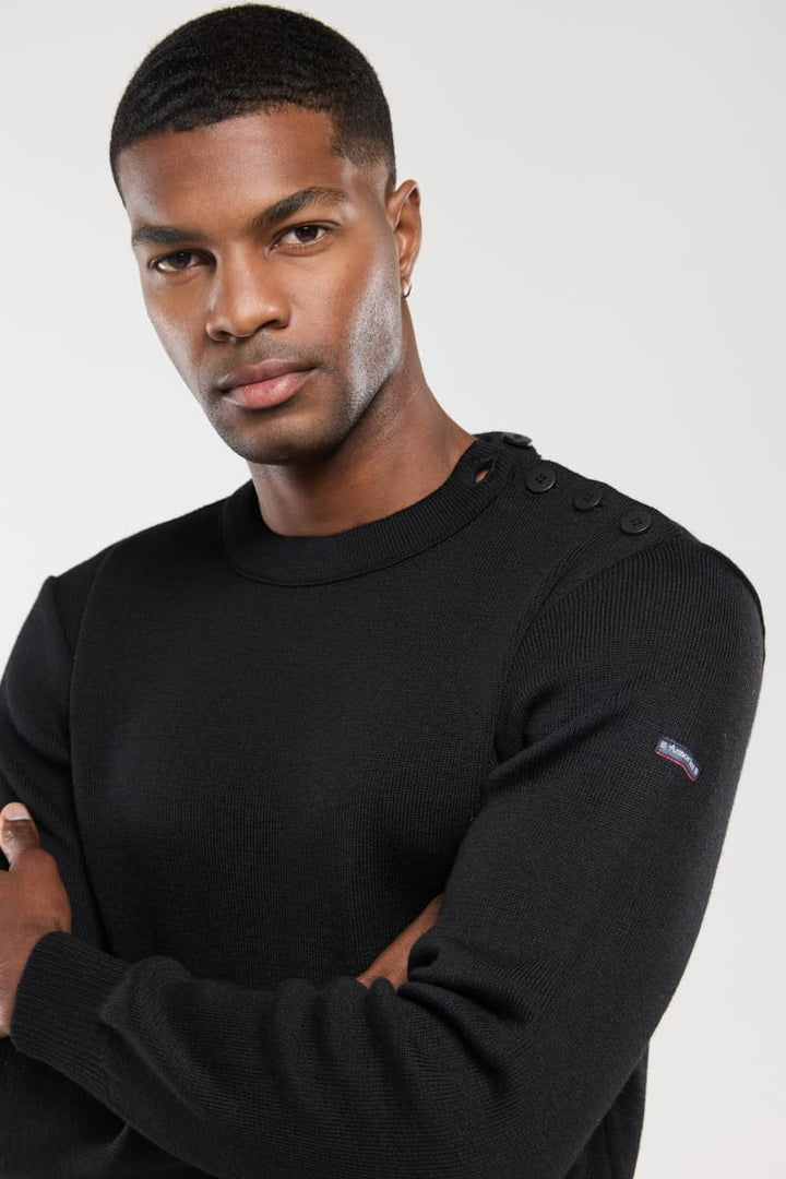 Armor Lux Herren Fouesnant Pullover XXS Noir, XXS Noir