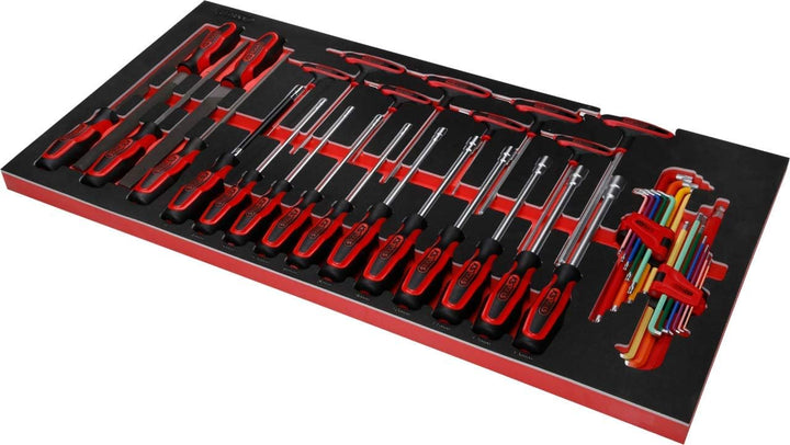 KS Tools 813.0042 Schraubendreher- / und Feilen-Satz in Schaumstoffeinlage, 42-tlg