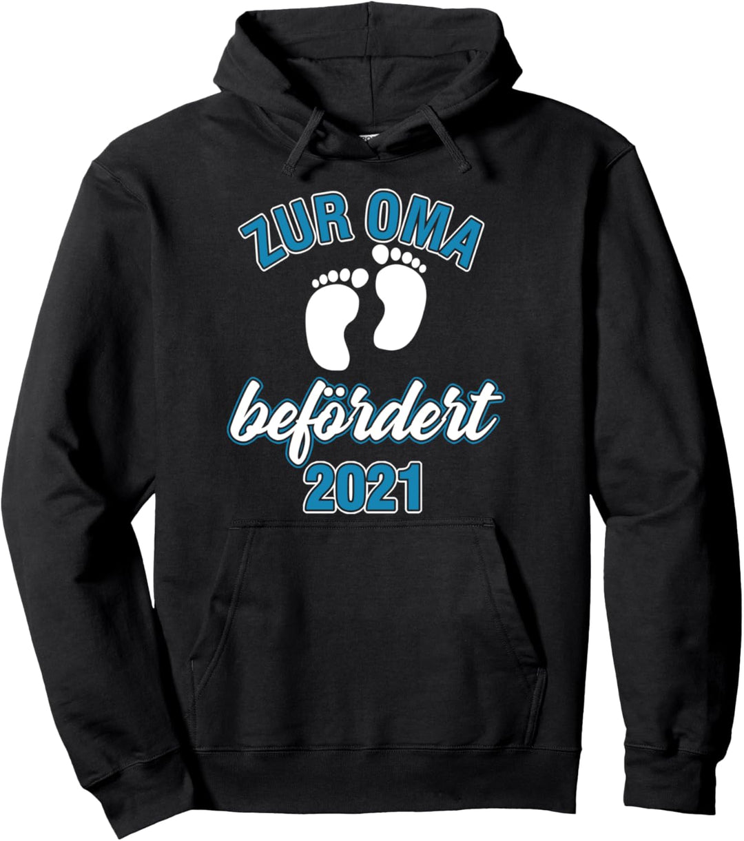 Zur Oma Befördert 2021 Grossmutter Grossmama Enkel Geschenk Pullover Hoodie