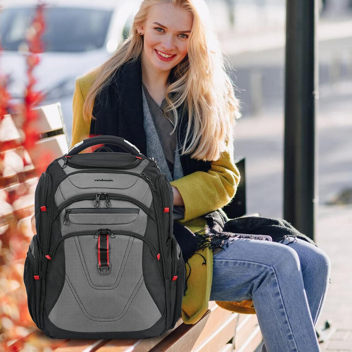 KROSER Laptop Rucksack Herren 17,3 Zoll Business Reiserucksack Handgepäck Wasserdicht mit Hartgeschä