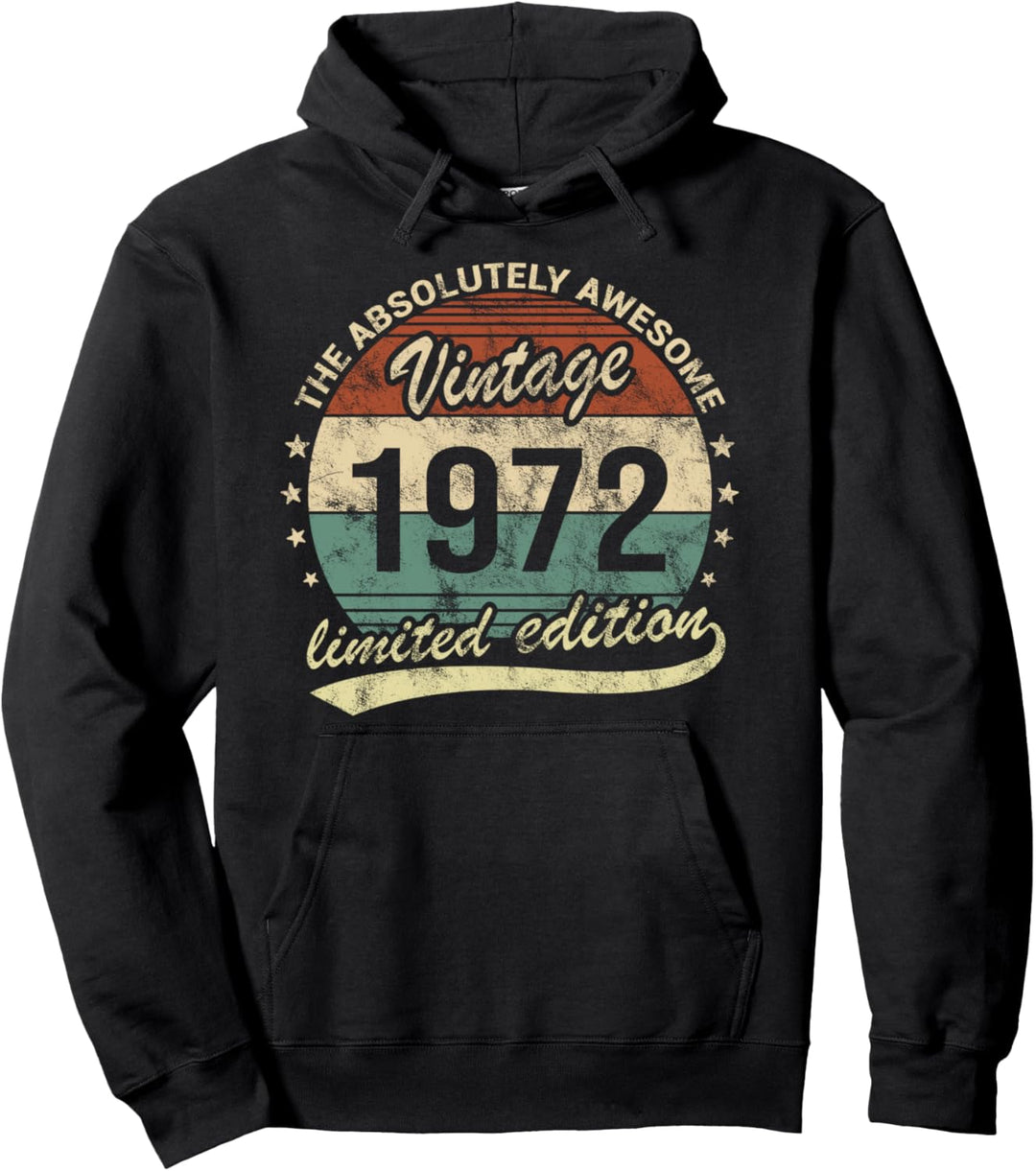 Awesome Vintage 1972 Limited Edition Retro Geburtstag Pullover Hoodie
