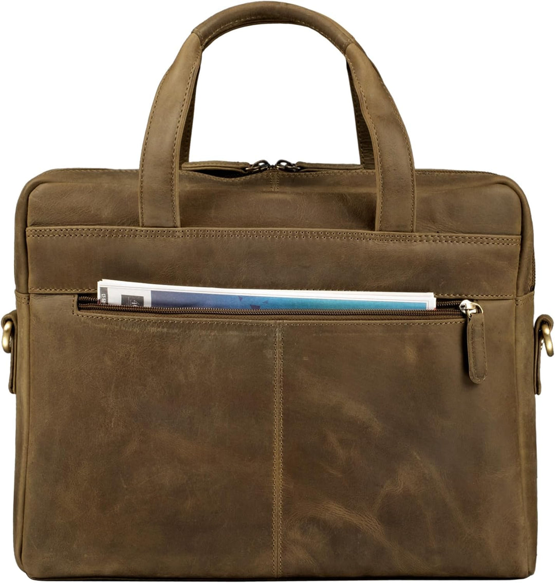 STILORD 'Avery' Businesstasche Leder Damen Herren Umhängetasche Vintage Aktentasche Arbeitstasche 13