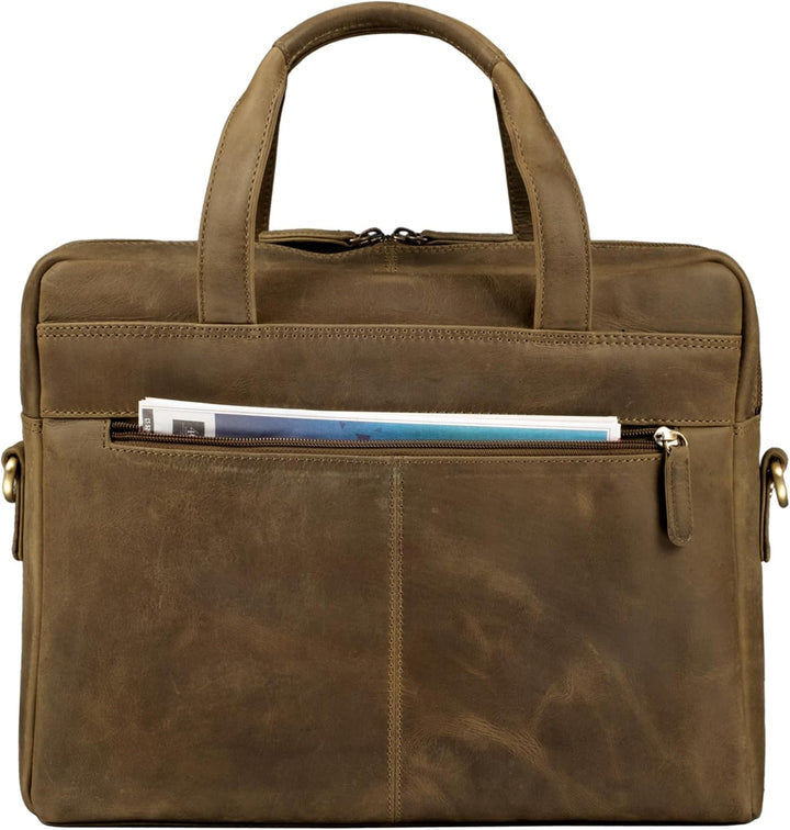 STILORD 'Avery' Businesstasche Leder Damen Herren Umhängetasche Vintage Aktentasche Arbeitstasche 13