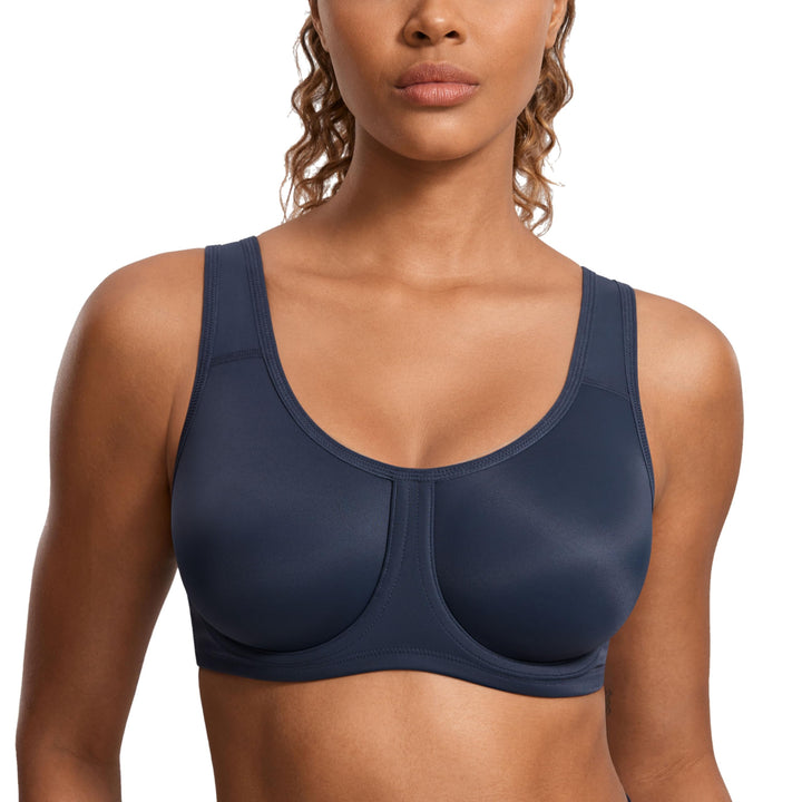 SYROKAN Damen Starker Halt Sports BH Grosse Brüste mit Bügel für Grosse Grössen | mit Bügel, Grosse