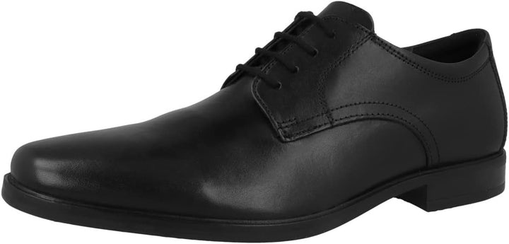 Clarks Herren Howard Walk Oxford 45 EU Schwarzes Dunkelschwarzes Leder, 45 EU Schwarzes Dunkelschwar
