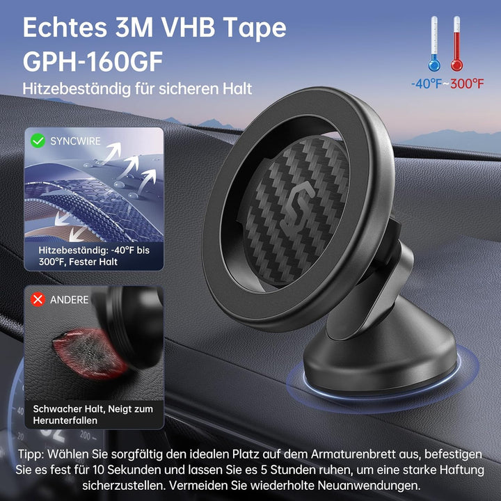 SYNCWIRE Handyhalterung Auto für MagSafe Autohalterung, Flexibler Drehbarer Magnetischer Handyhalter
