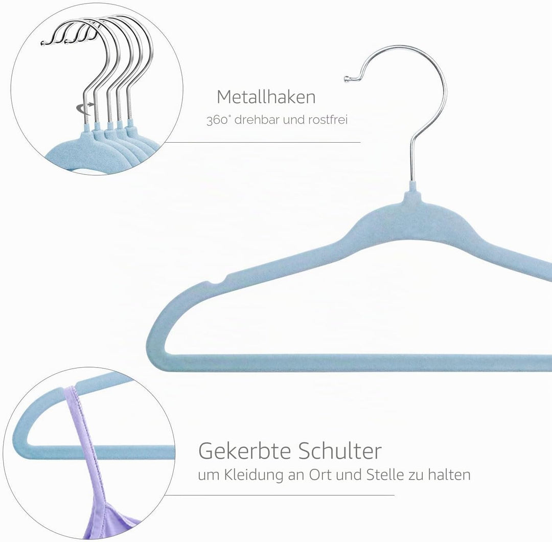ManGotree Baby-Kleiderbügel aus Samt, Kleinkind-Kinderbügel mit Drehbarem Haken, Gekerbtes Schulter