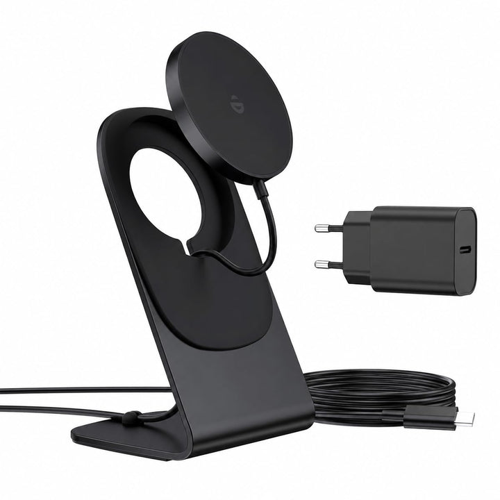 Induktive Ladestation Kompatibel mit Magnetisches Ladegerät, Wireless Charger Kabellos Schnellladege