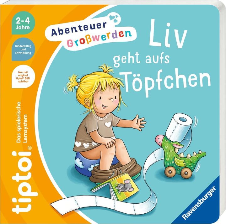 Ravensburger tiptoi ® Bücher Set | Liv geht aufs Töpfchen + 00110 tiptoi Der Stift + Kinder Weltkart