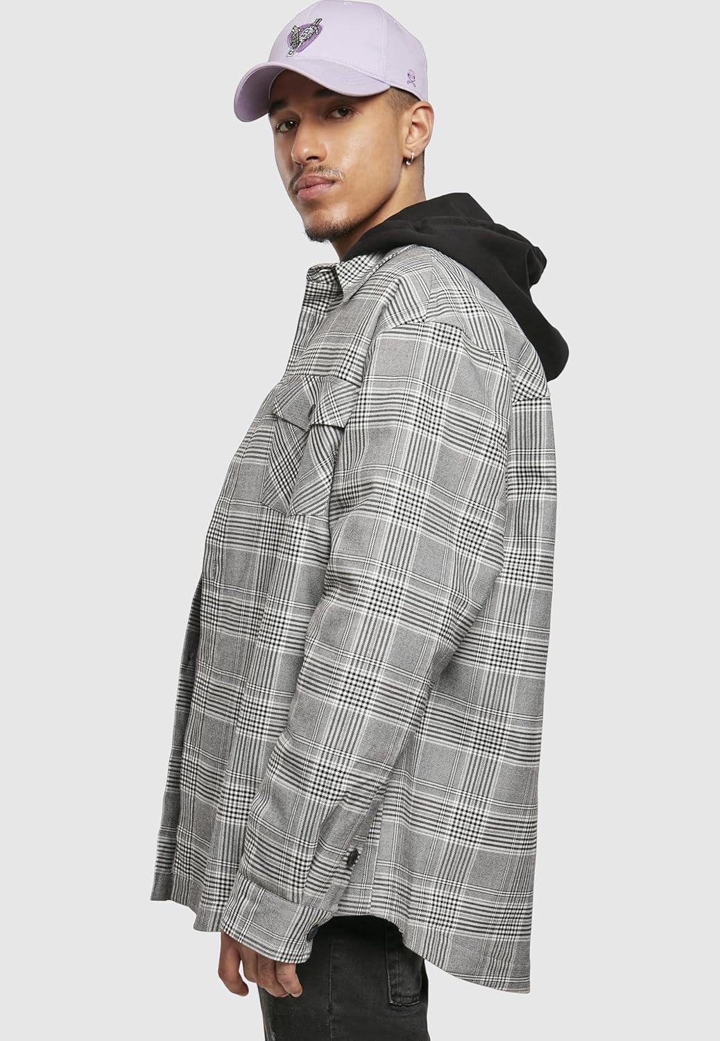 Cayler & Sons Herren Plaid Out Quilted Shirt Jacket XXL black/white, XXL black/white