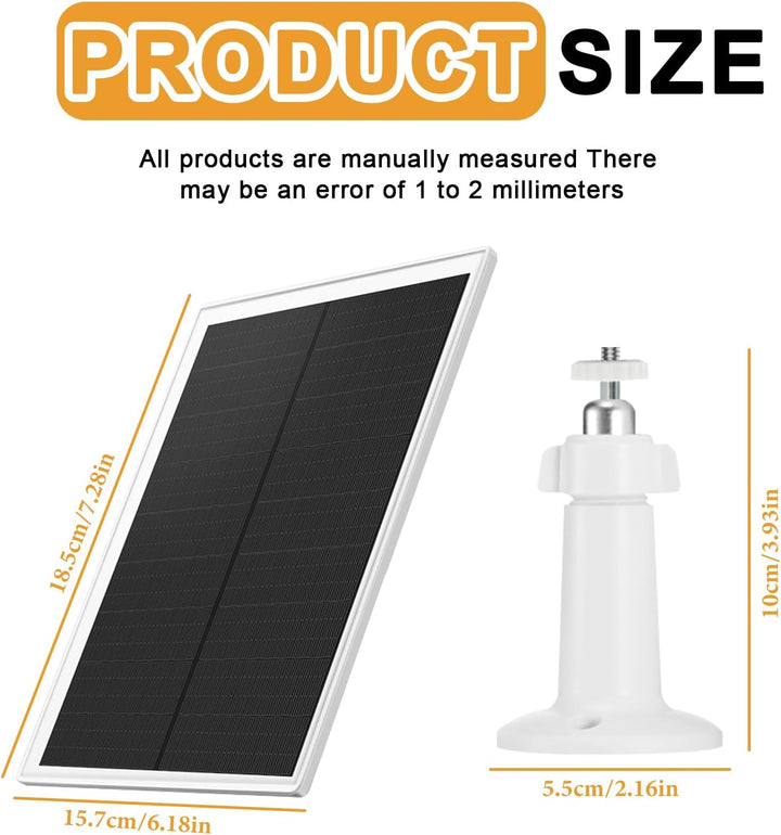 Vegena 6W Solarpanel Für Überwachungskamera, Solarmodul, Solarladegerät Solar Panel IP66 Wasserdicht