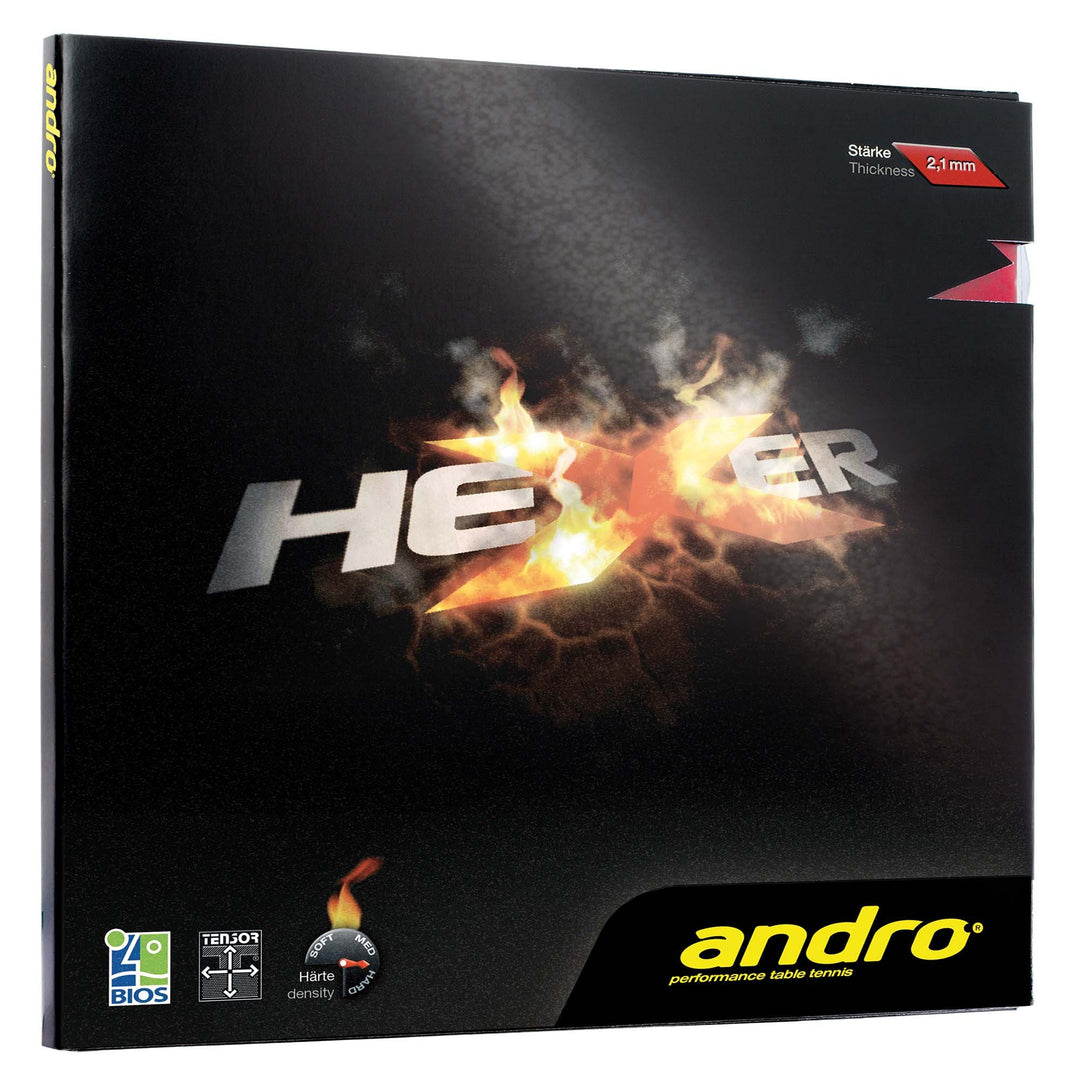 ANDRO Belag Hexer rot 1,9 mm, rot 1,9 mm