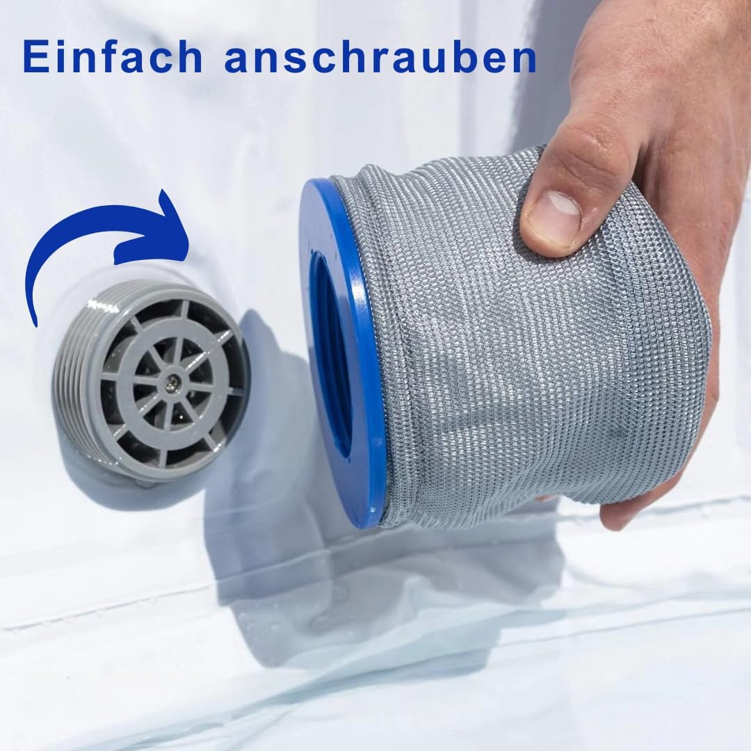 GAJA Filter Set 2in1 für aufblasbare Spa, Infinite Spa, 6 Filterkartuschen und 2 Schutznetze für Cle