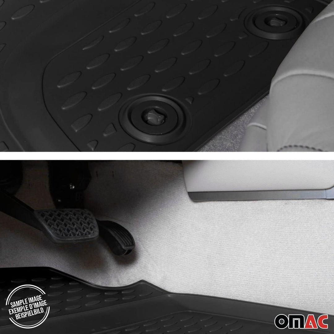 OMAC Gummimatten Fussmatten kompatibel mit Skoda Karoq 2017-2026 TPE Automatten Schwarz 4X Fussmatte