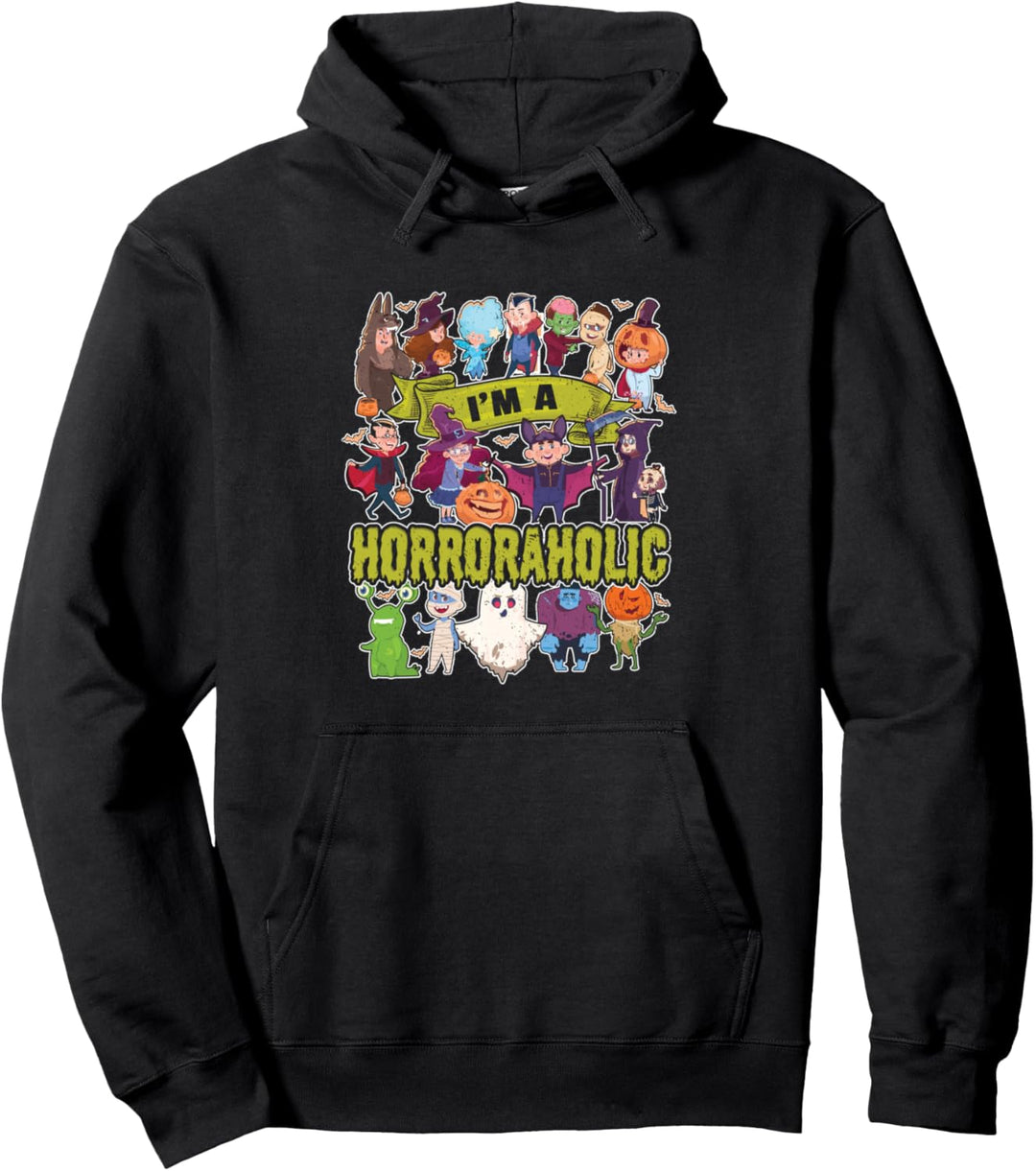 Horrorfiguren Ich bin Horroraholic Lustiges Halloween Pullover Hoodie