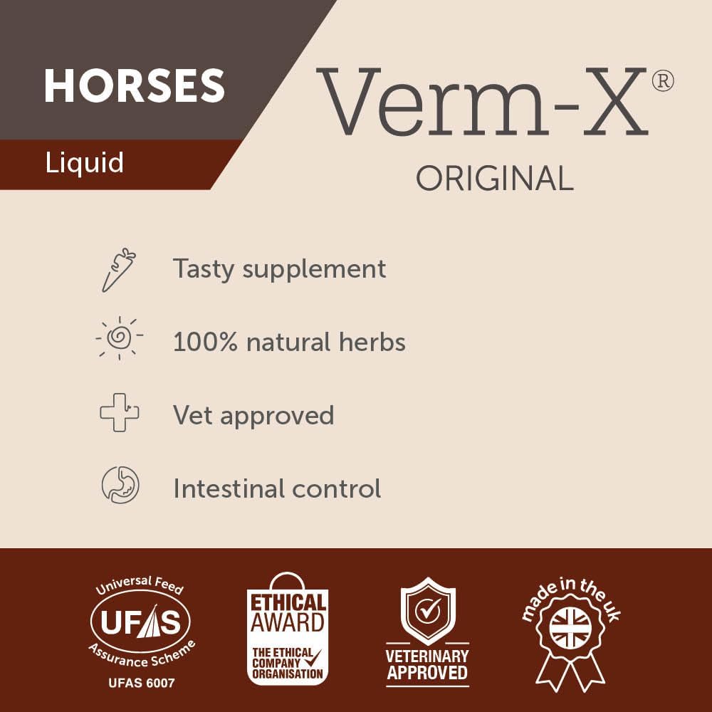 Verm-X kräuterflüssigkeit Für Pferde &amp; Ponies-500 Ml, Clear, Unisex, Unisex