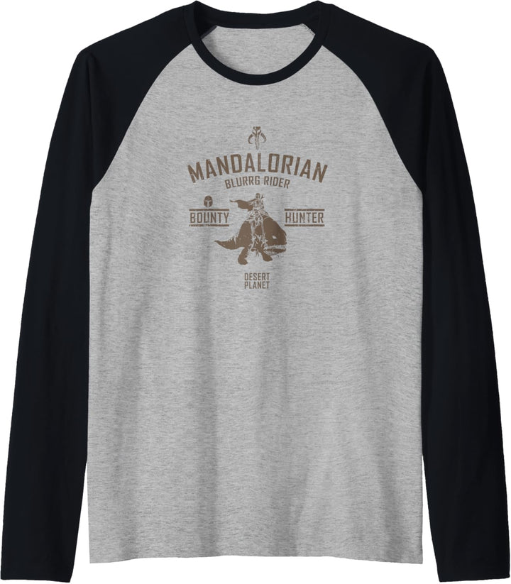 Star Wars The Mandalorian Blurrg Rider Logo Raglan