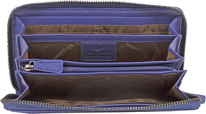 BRAUN BÜFFEL Anna Geldbörse RFID Leder 19 cm Saphir, Saphir