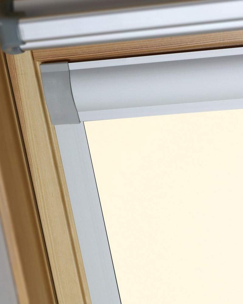 Bloc Skylight Rollo für Velux Dachfenster Blockout, cremefarben, C02 C02 Für Velux Dachfenster Cream