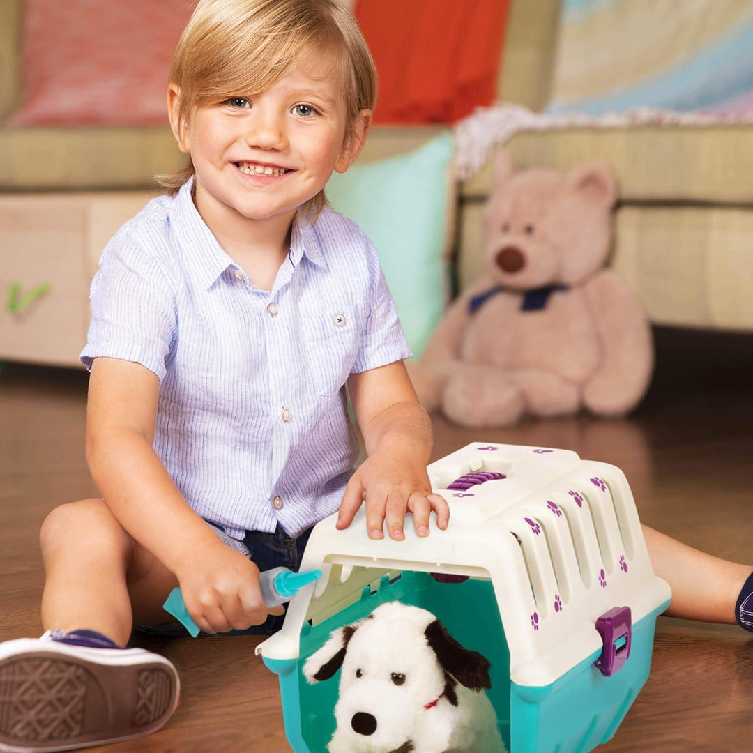Battat BT2538Z – Tierarztkoffer mit Dalmatiner –Tierarzt Hundekäfig Spielzeug mit Transportkäfig und