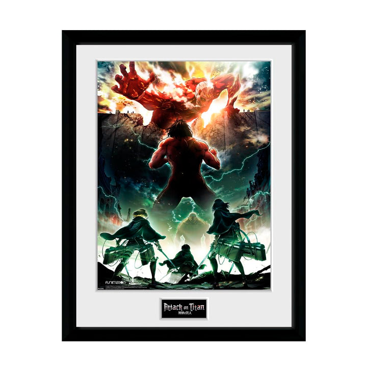 GB Eye Attack on Titan Season 2, Key Art Kunstdruck, gerahmt, 30 x 40 cm, verschiedene