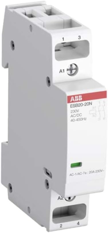 ABB ESB20-02N-06 ESB Leistungsschütz / 230 V ac Spule, 2 -polig 2 Öffner / 20 A, Sicherheit