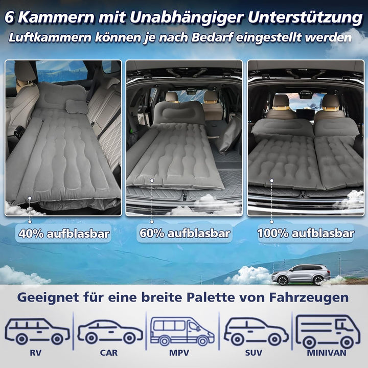 FORMIZON SUV Aufblasbare Matratze, 180 * 140cm Auto Luftmatratze, Aufblasbare Matratze Kofferraum mi