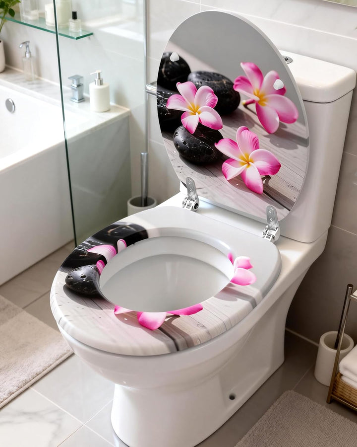 Ribelli WC Sitz mit Absenkautomatik, Toilettendeckel O-Form in Viele Motiven, Klodeckel Einfache Mon