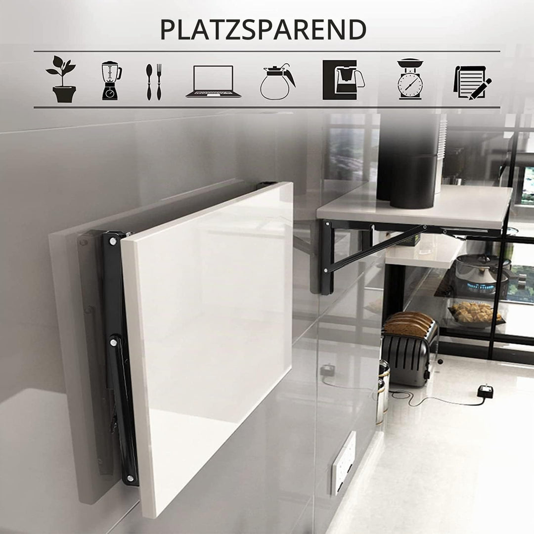 YUMORE Klappkonsole Schwerlast 400mm Regalträger Klappbar Schwarz - 2 Stück Metall Klappkonsolen Wan