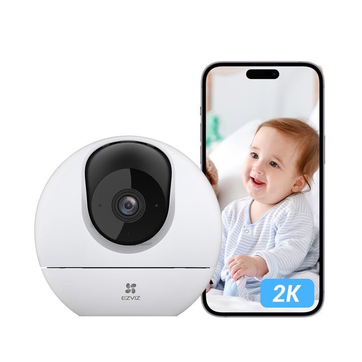EZVIZ 2K WLAN Überwachungskamera Innen, 360° WLAN Kamera mit Personenerkennung, Auto Tracking und St
