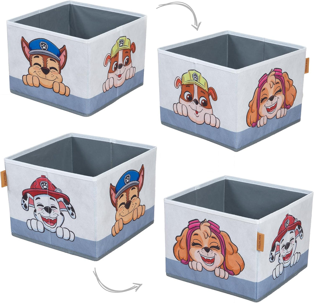 Klappbare Sitzbank Paw Patrol + 2 wendbare Aufbewahrungsboxen - Umbaubar zum Kindertisch - Ab 18 Mon