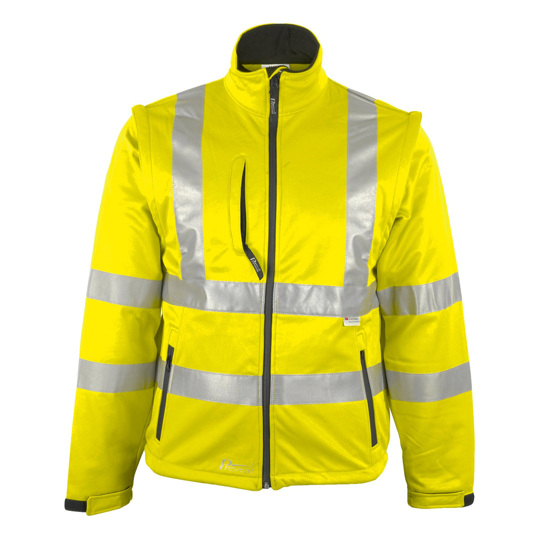 Prevent Warnschutz-Softshell-Jacken 8060G, leuchtgelb, Gr. M M-6XL, M-6XL