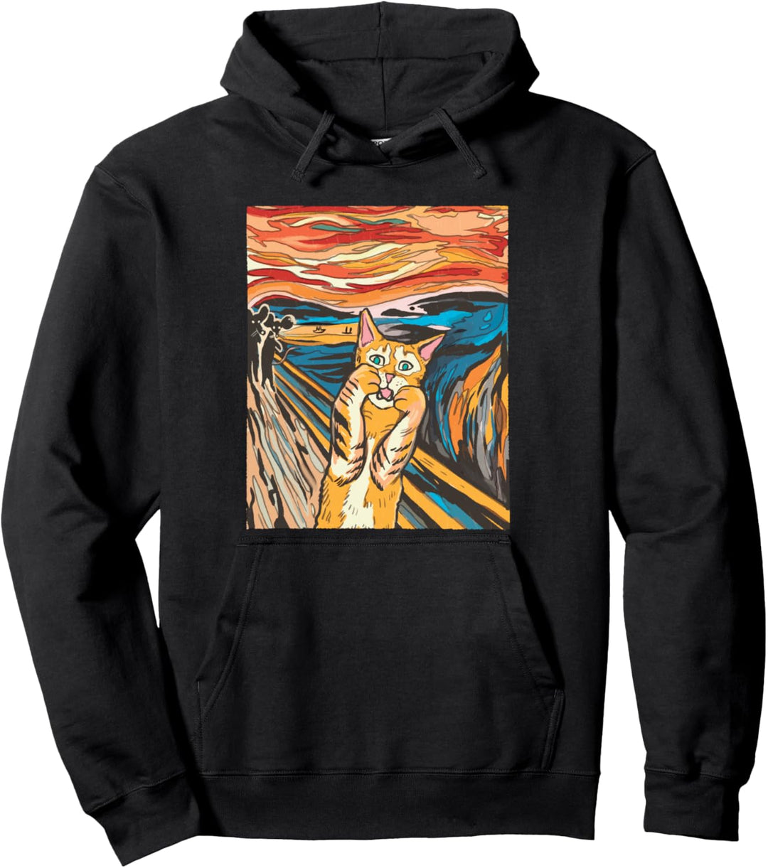 Katze, Kätzchen Kunst, Scream Art, lustiges Kätzchen Pullover Hoodie