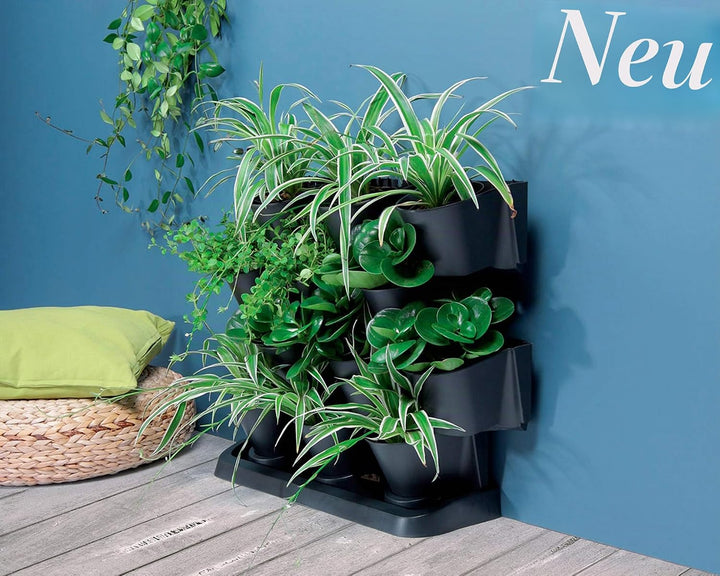 Macetero vertical Prosperplast Cascade Garden de plastico en color antracita 68,5 (largo) x 19 (anch
