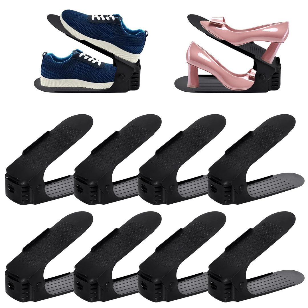 SUBTLETY Einstellbare Schuhstapler 40 Stück PP Schuhregale Höhenverstellbar Schuhorganizer rutschfes