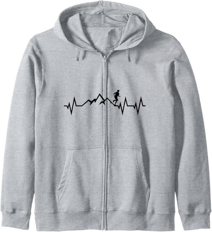 Trailrunning Heartbeat Trailrunner Trailrunner Runner Kapuzenjacke